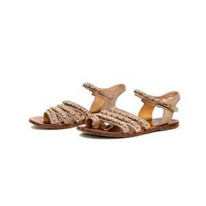 Chanel Gladiiator Taupe Suede Chain-Trim Flat Sandals –‎ Size 37.5 /US 7.5
